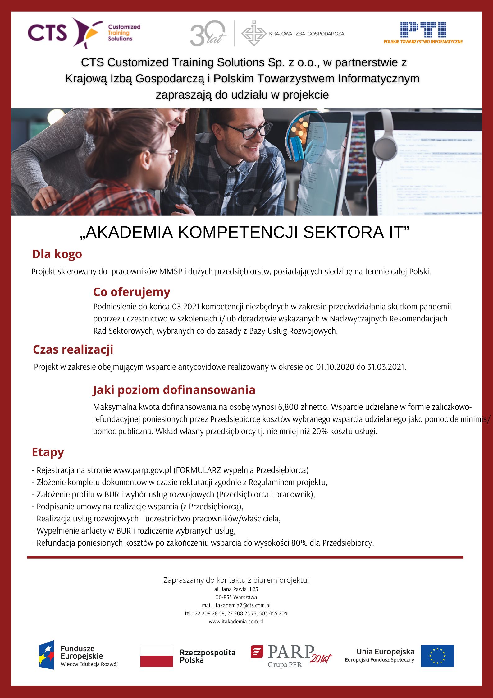 Plakat akademia kompetencji sektora IT