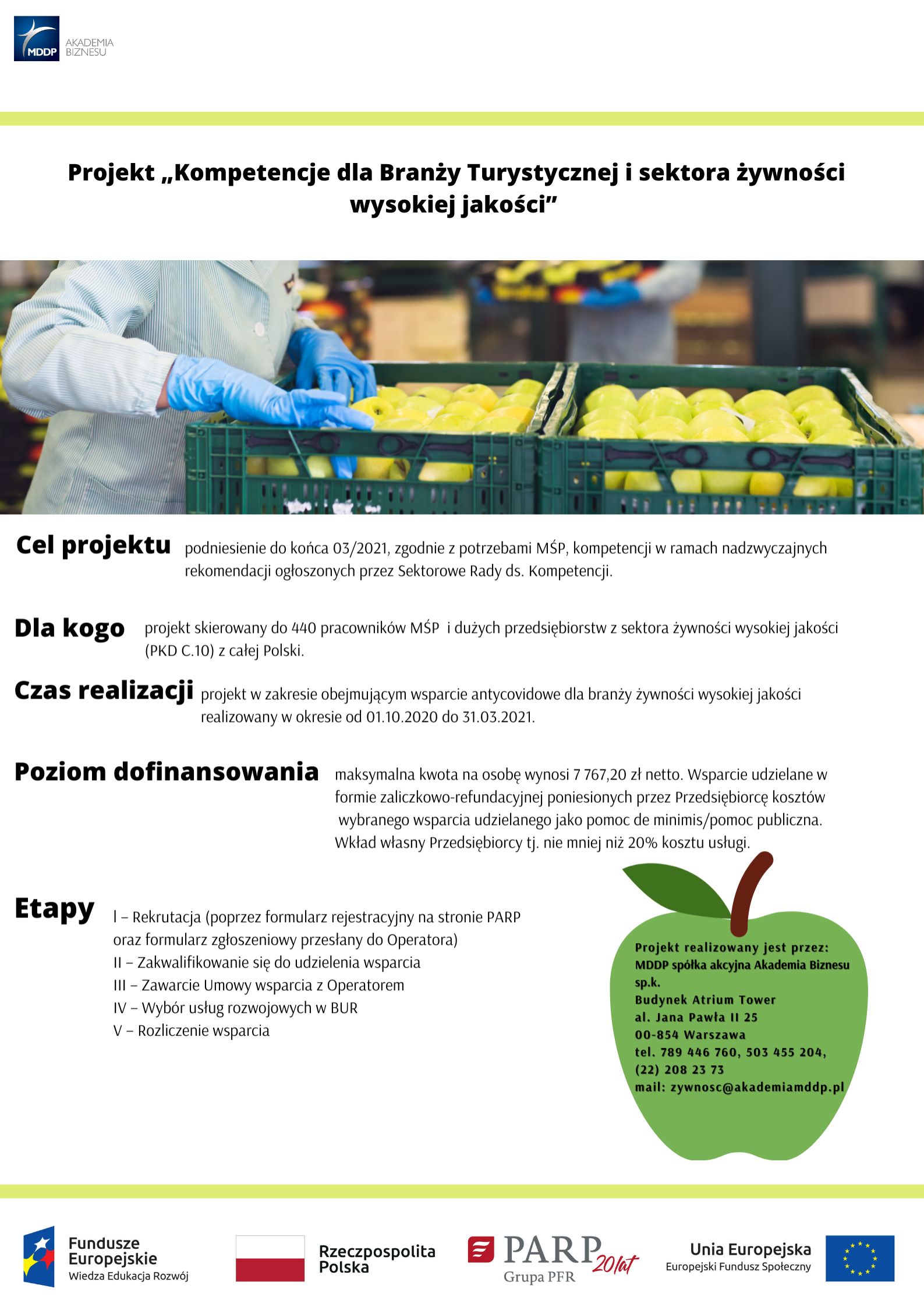 Plakat kompetencje dla branży turystycznej
