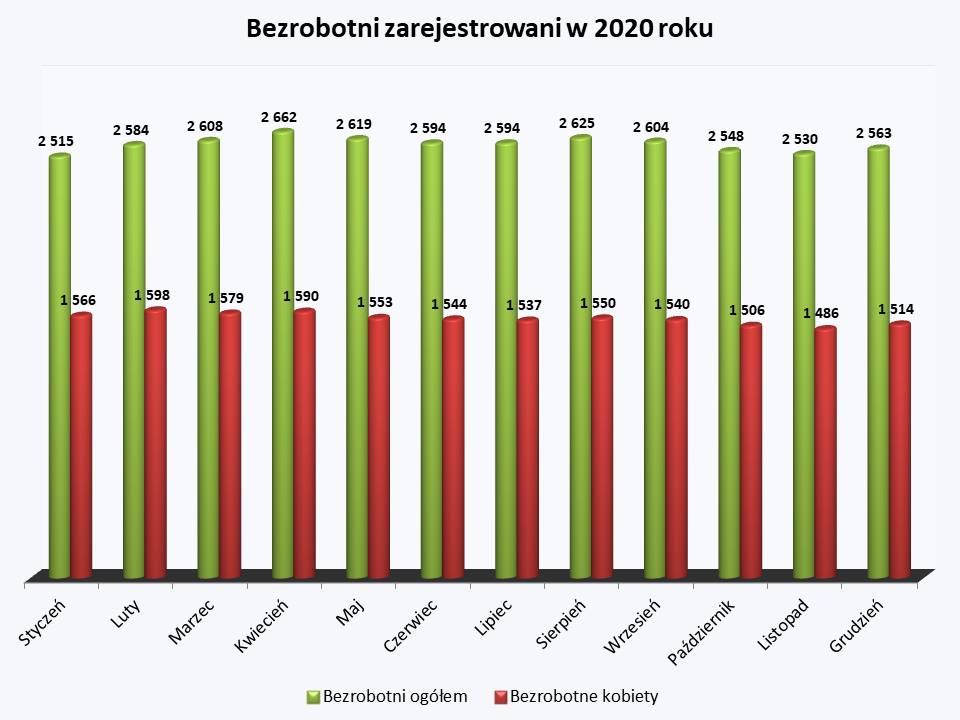 Bezrobotni ogółem 2020